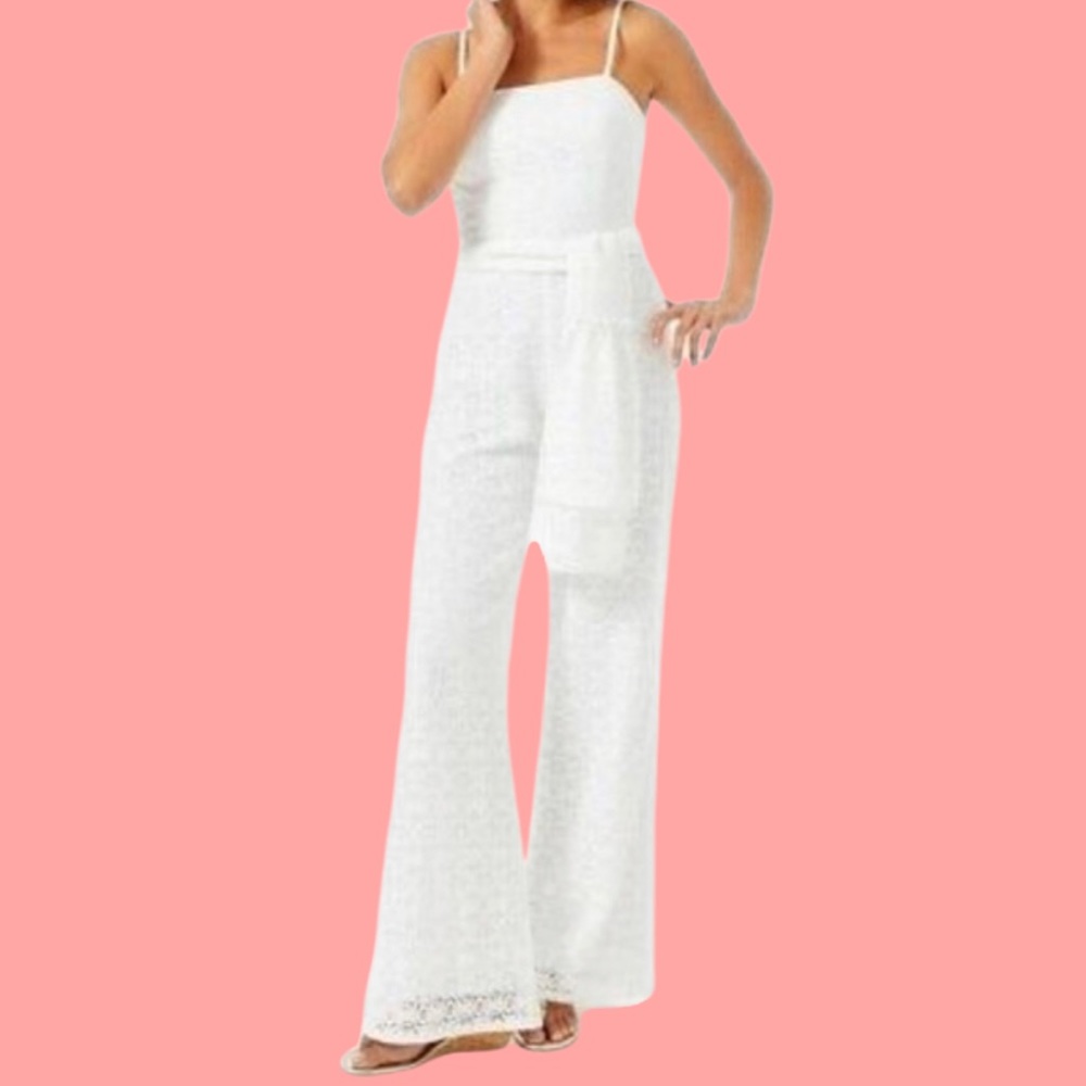 NWT Lilly Pulitzer Nila Jumpsuit in Corded Geo Lace size 2 New With Tags